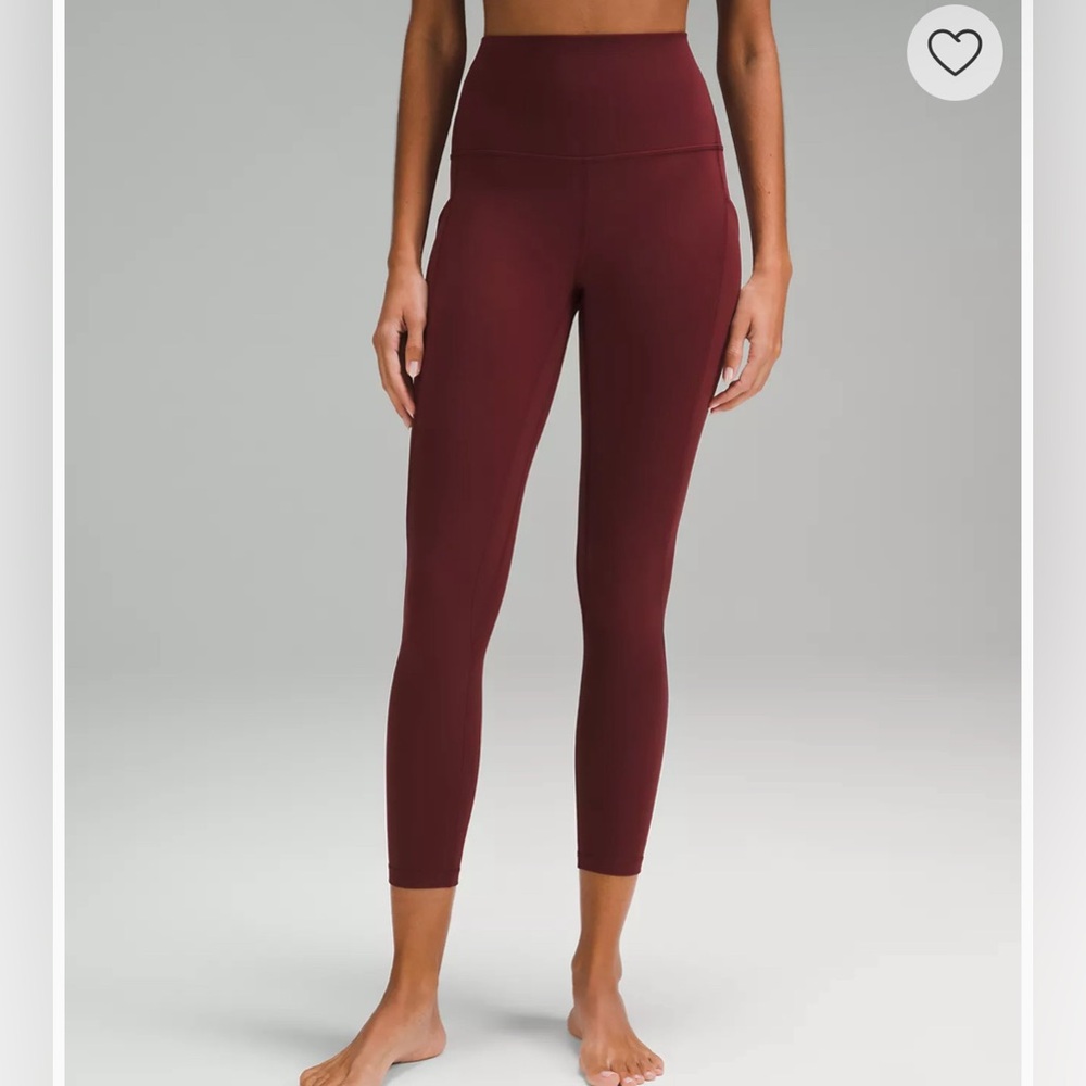 Lululemon leggings, maroon